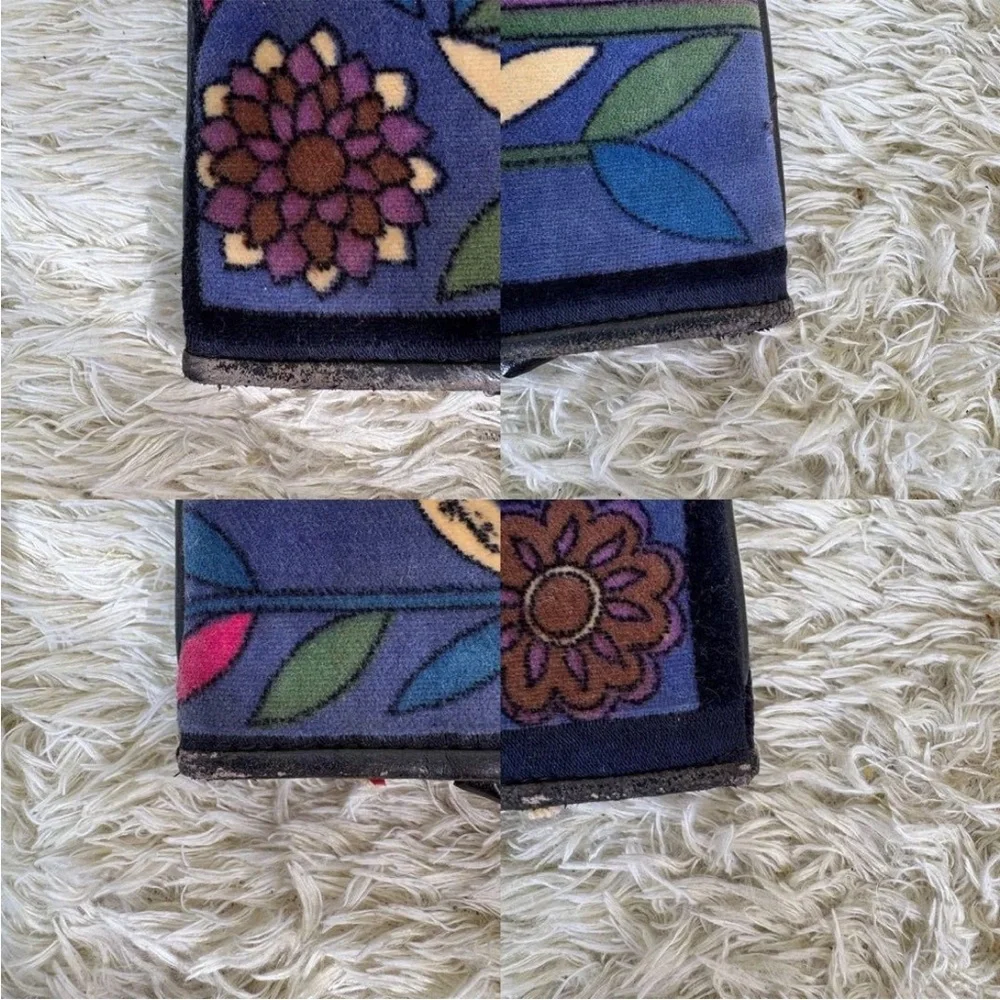 Emilio Pucci Vintage Clutch Bag Velour Blue Floral Patterned and Multicolor‎ Bag